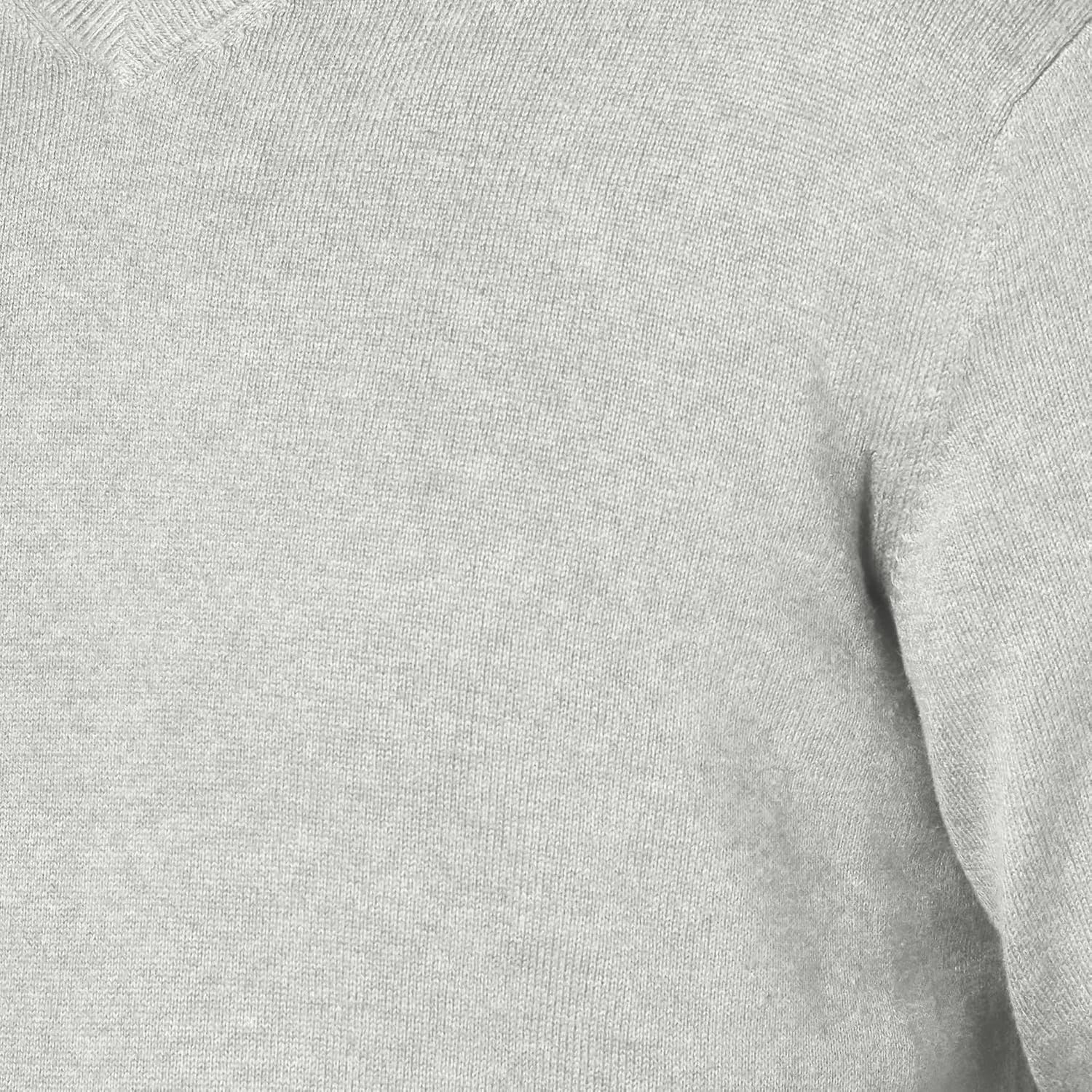 image:imageAmazon Essentials Mens Regular Fit Cotton VNeck Pullover Sweater Available in Big amp TallLight Grey Heather