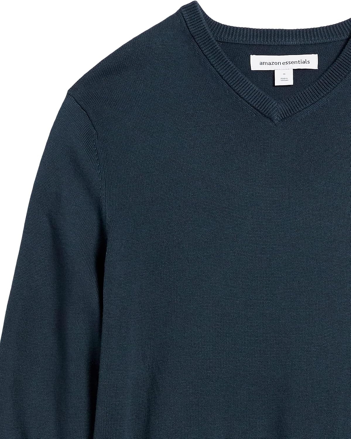 image:imageAmazon Essentials Mens Regular Fit Cotton VNeck Pullover Sweater Available in Big amp TallNavy
