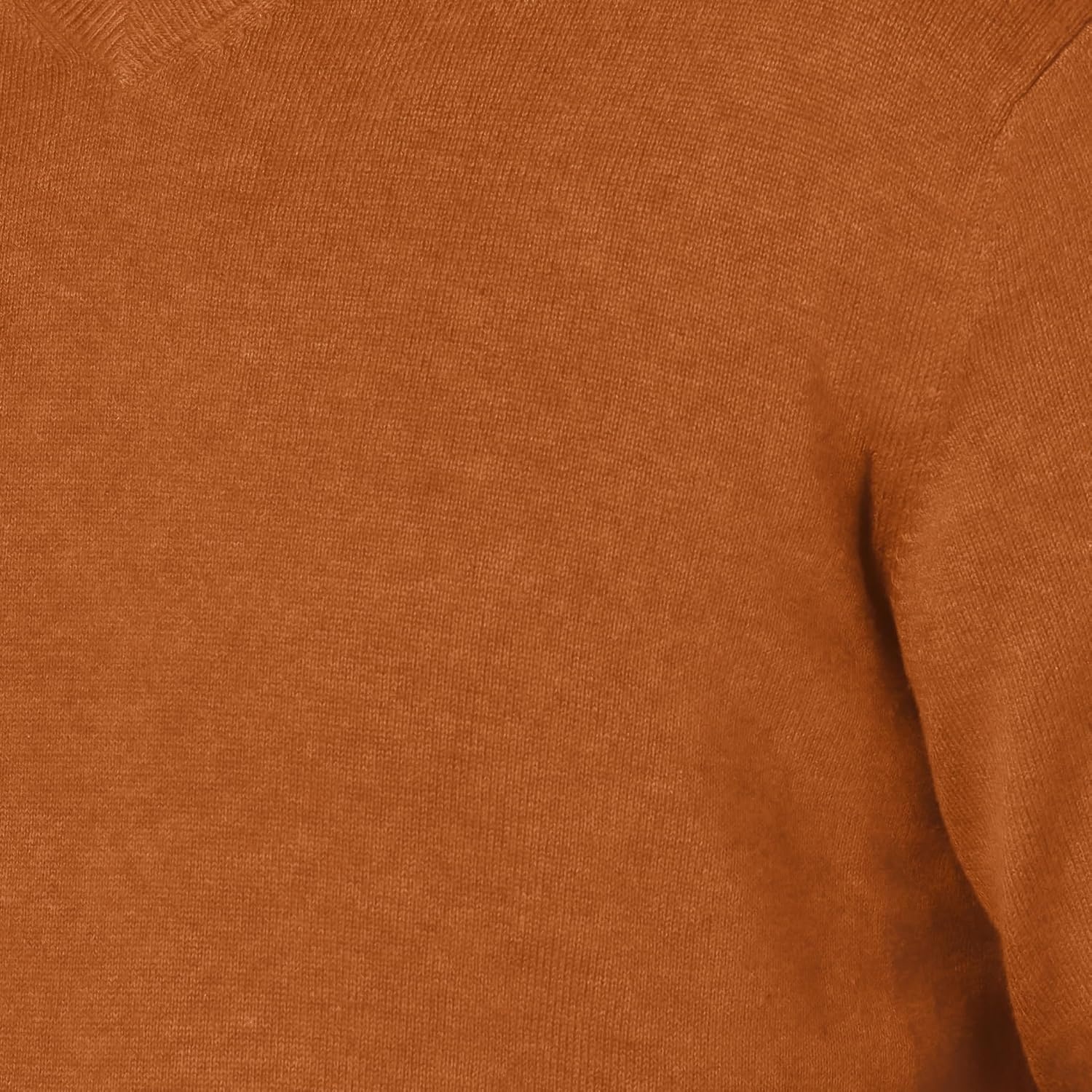 image:imageAmazon Essentials Mens Regular Fit Cotton VNeck Pullover Sweater Available in Big amp TallRust