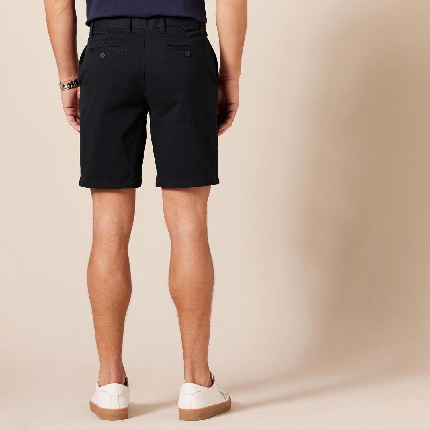 image:imageAmazon Essentials Mens SlimFit 9 Stretch Chino Shorts Midweight Cotton TwillBlack