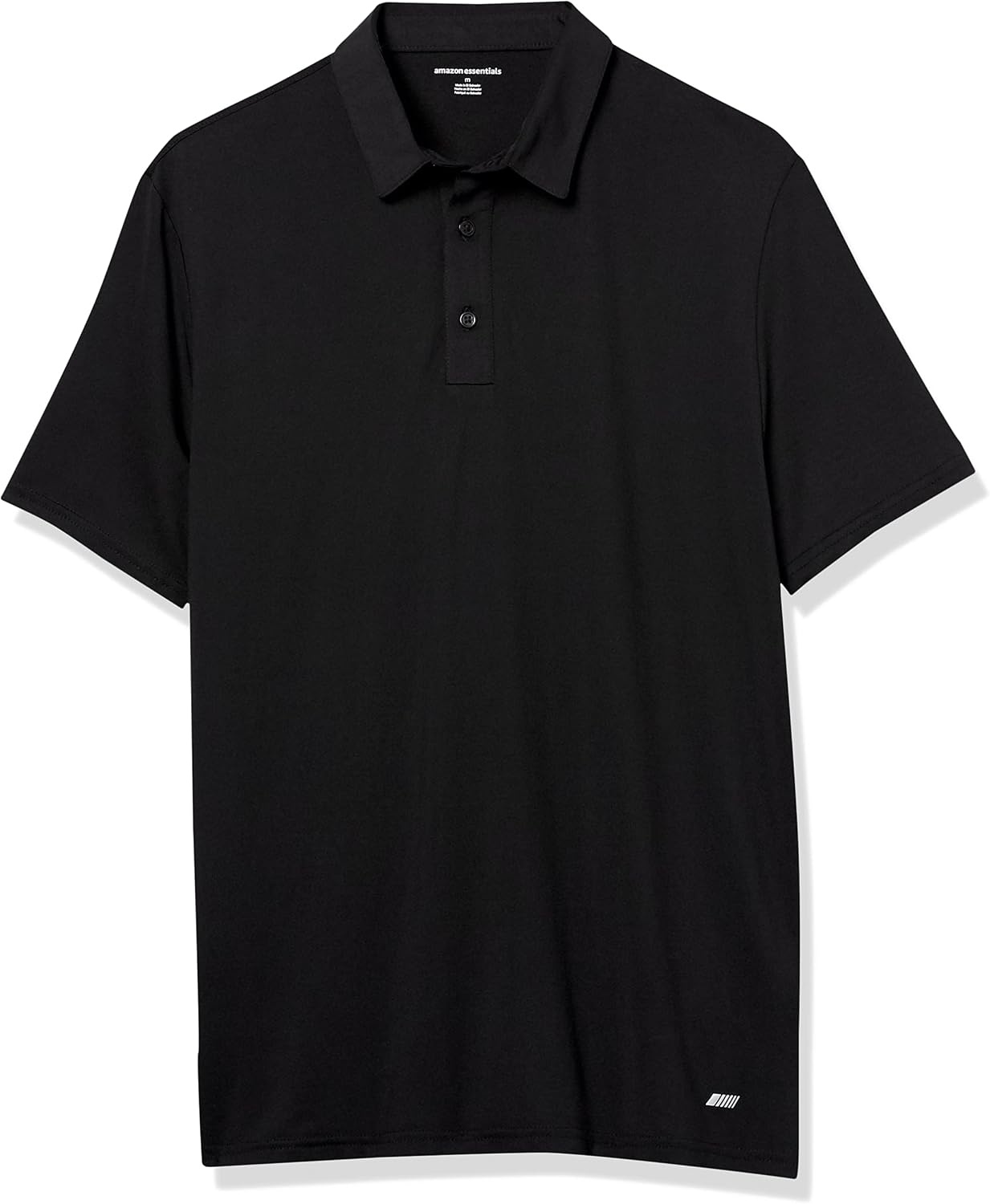 image:imageAmazon Essentials Mens SlimFit QuickDry Moisture Wicking Tech Stretch Short Sleeve Lightweight Golf Polo ShirtBlack