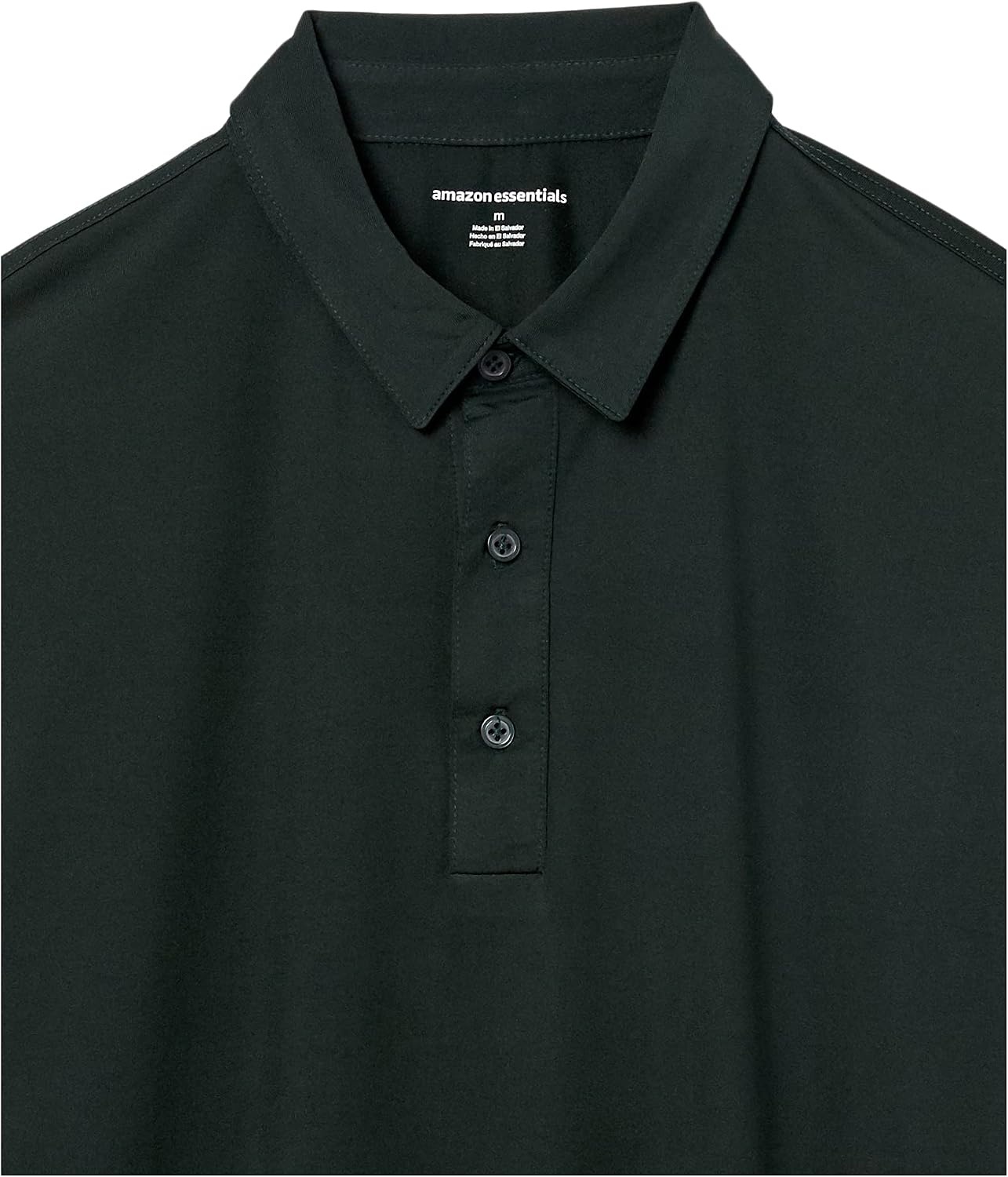 image:imageAmazon Essentials Mens SlimFit QuickDry Moisture Wicking Tech Stretch Short Sleeve Lightweight Golf Polo ShirtDark Green