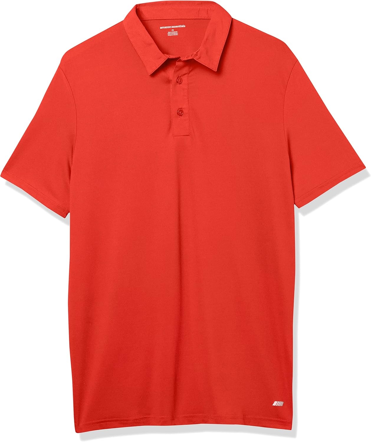 image:imageAmazon Essentials Mens SlimFit QuickDry Moisture Wicking Tech Stretch Short Sleeve Lightweight Golf Polo ShirtRed