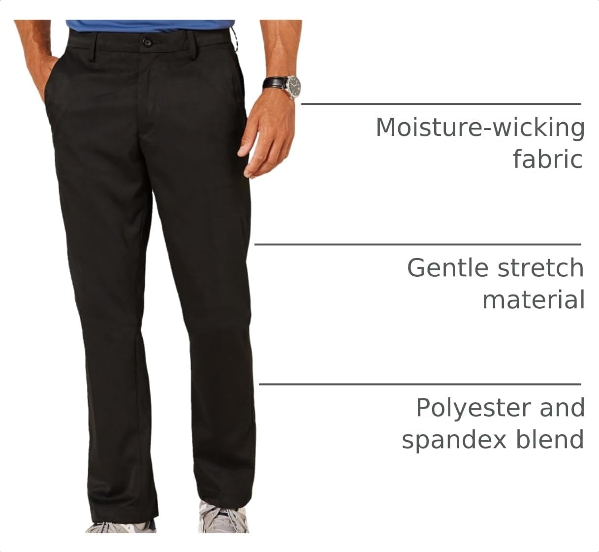 image:imageAmazon Essentials Mens StraightFit AllDay Stretch Golf PantBlack