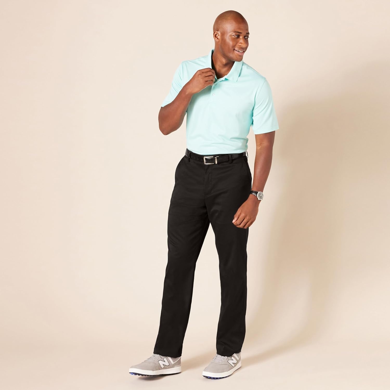 image:imageAmazon Essentials Mens StraightFit AllDay Stretch Golf PantBlack