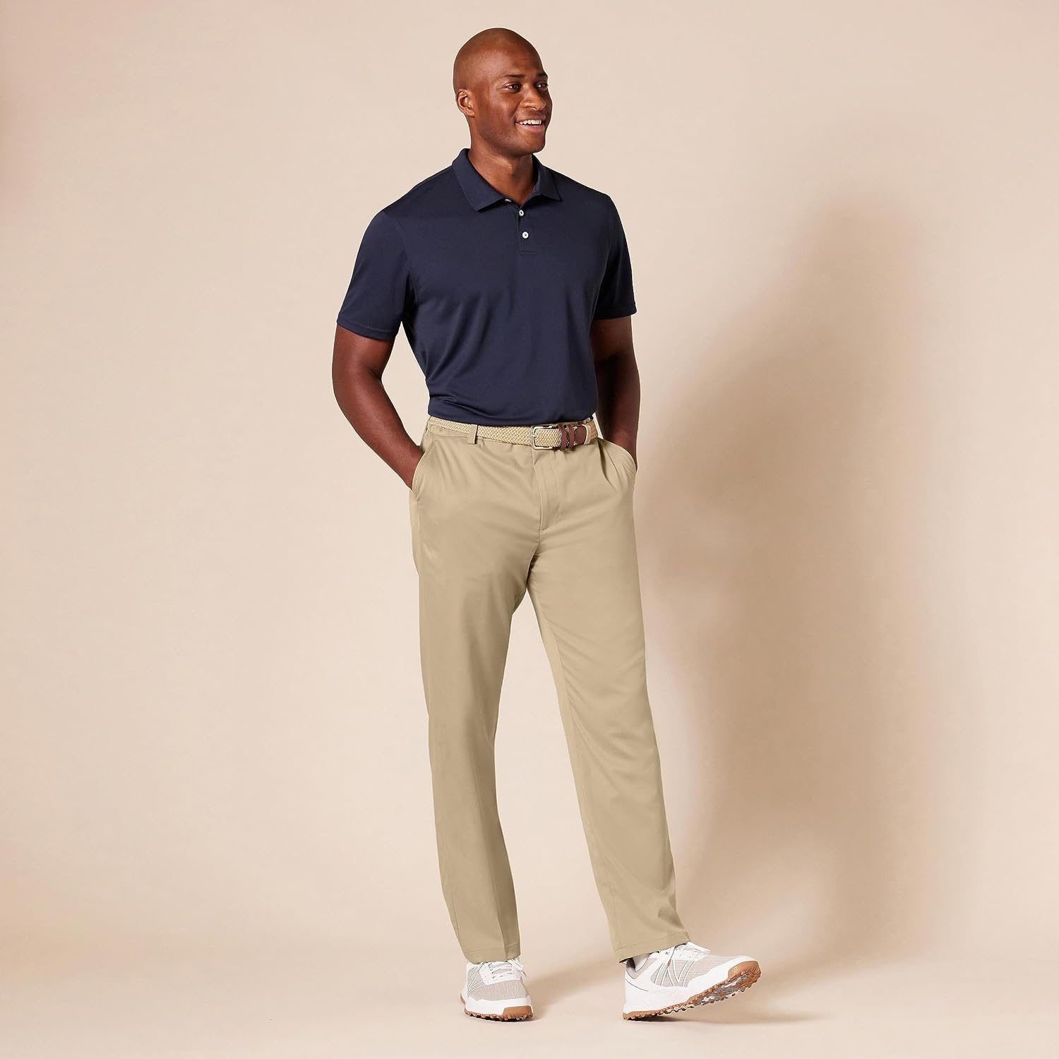 image:imageAmazon Essentials Mens StraightFit AllDay Stretch Golf PantKhaki Brown