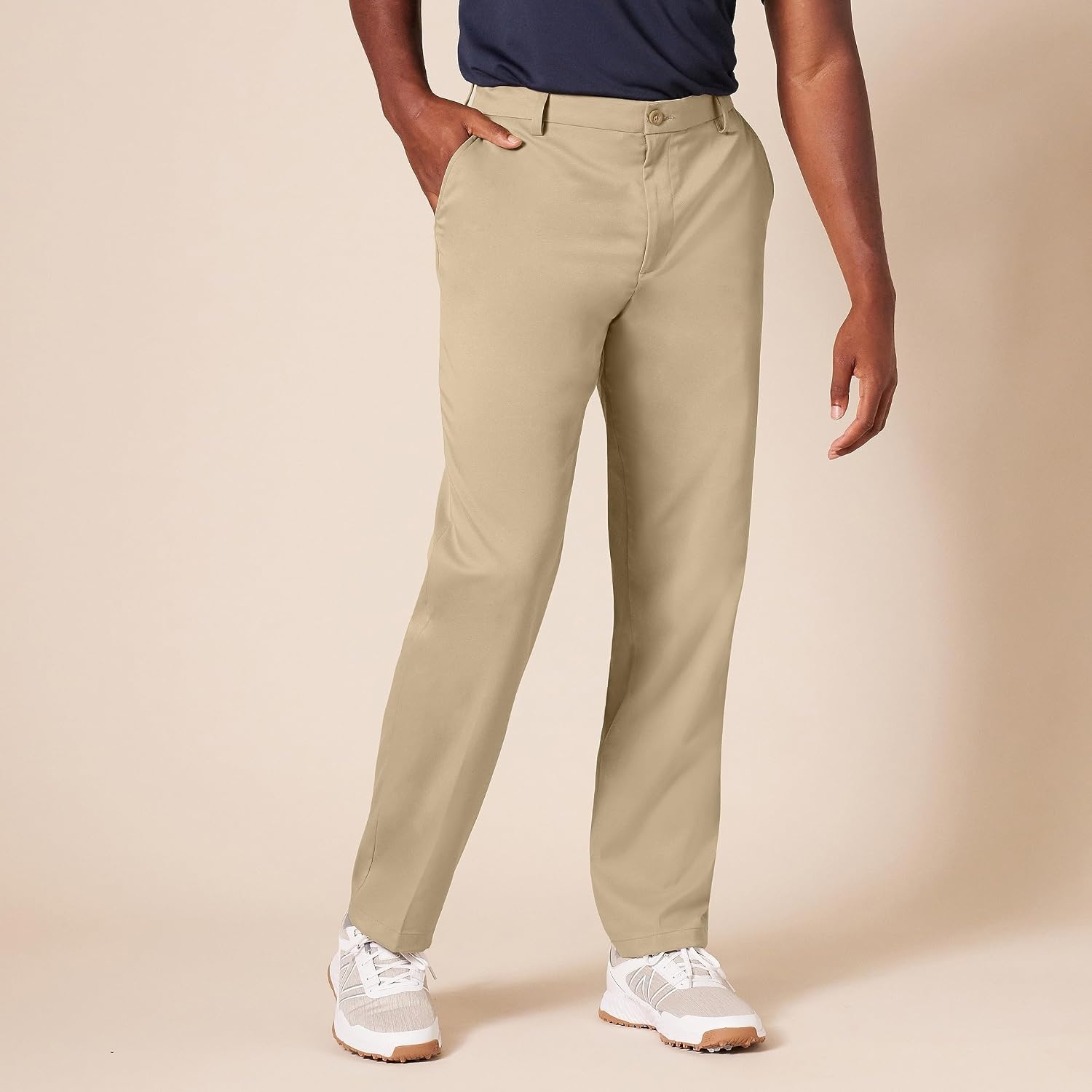 image:imageAmazon Essentials Mens StraightFit AllDay Stretch Golf PantKhaki Brown