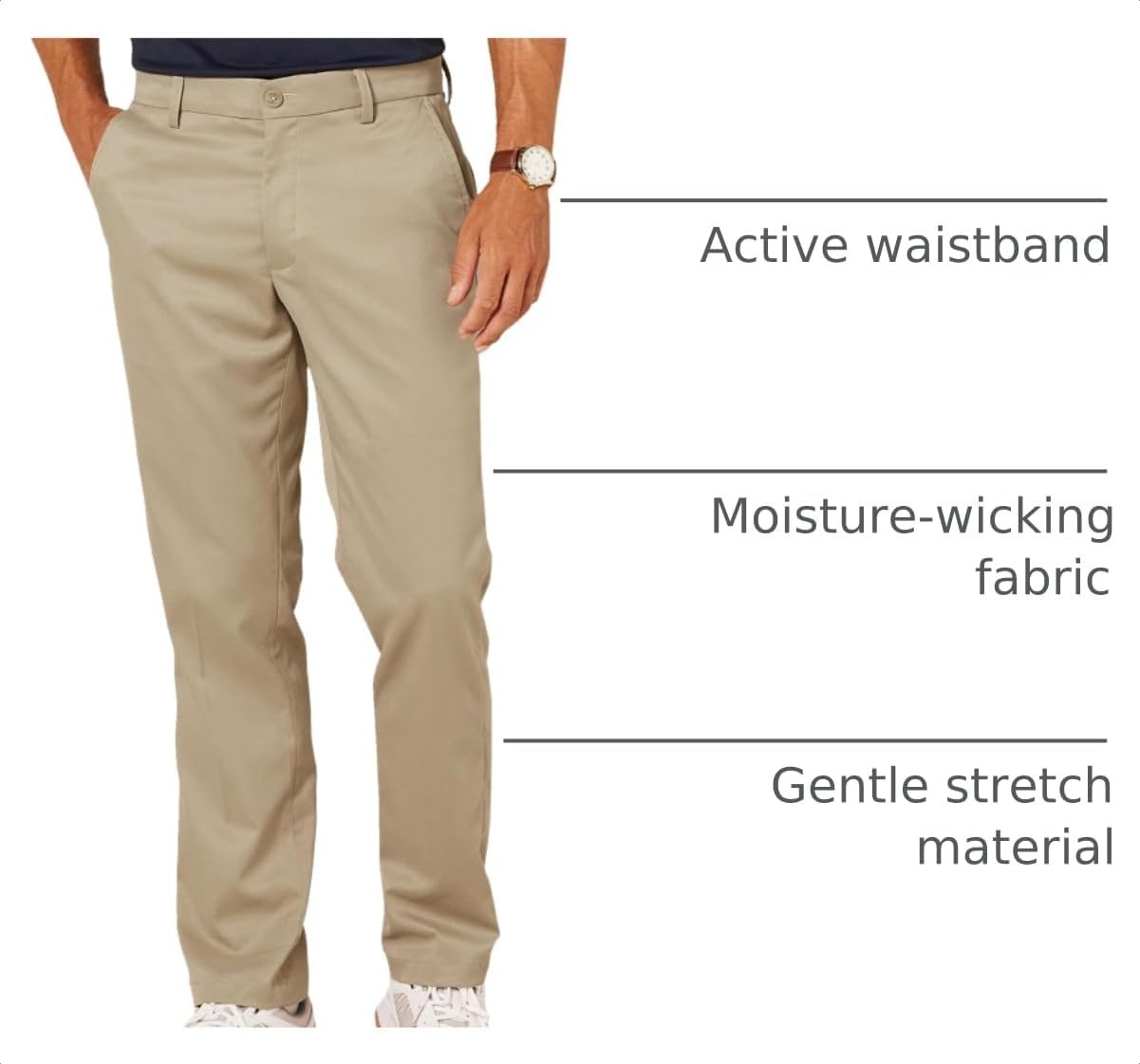 image:imageAmazon Essentials Mens StraightFit AllDay Stretch Golf PantKhaki Brown