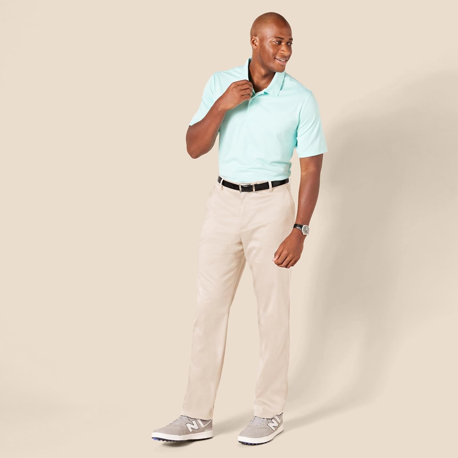 image:imageAmazon Essentials Mens StraightFit AllDay Stretch Golf PantStone
