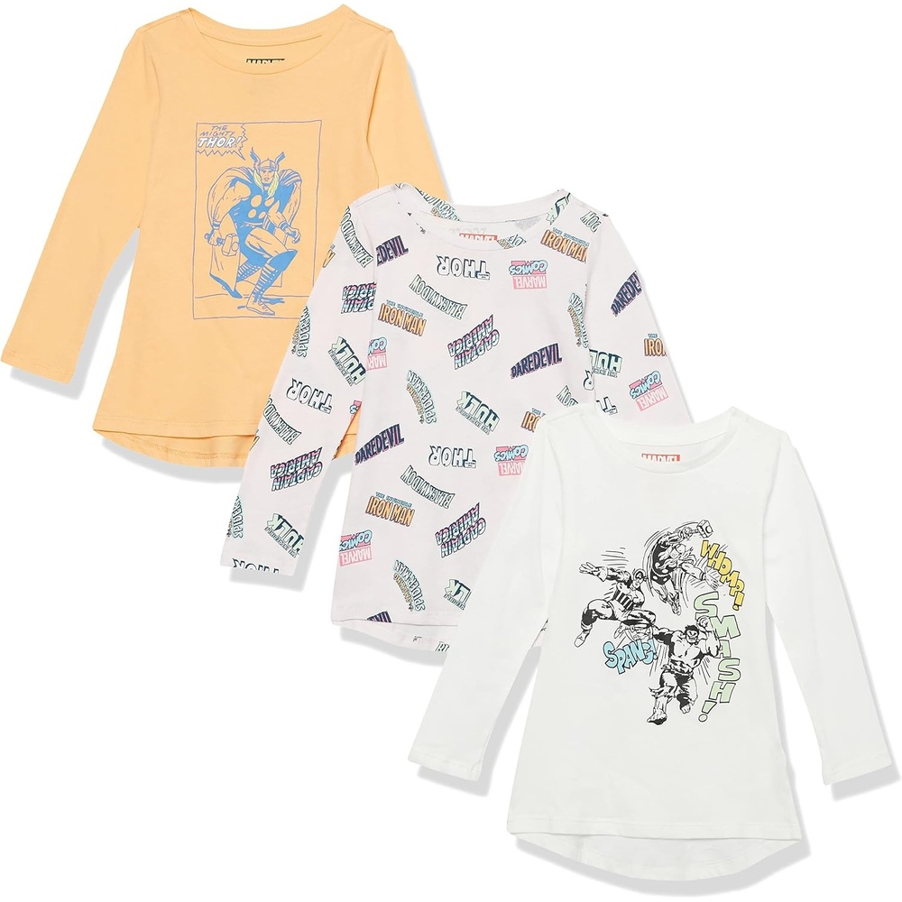 image:imageAmazon Essentials Disney Marvel Star Wars Frozen Princess Girls LongSleeve Tunic TShirtsMarvel Thor