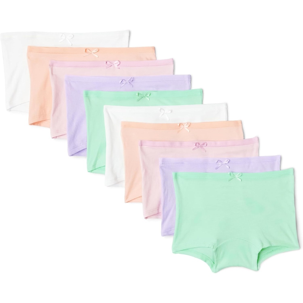 image:imageAmazon Essentials Girls Cotton Jersey Boxer Brief UnderwearPastels