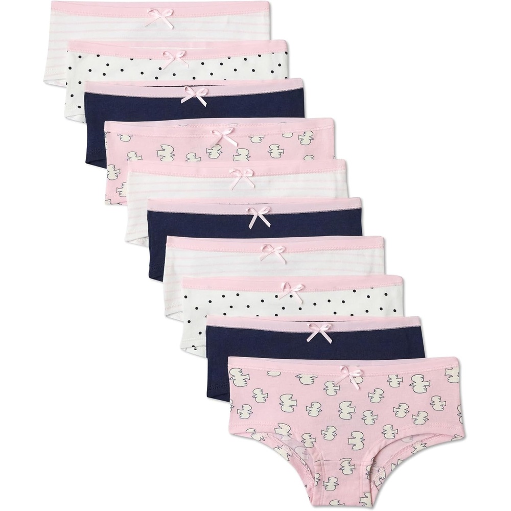 image:imageAmazon Essentials Girls Cotton Jersey Hipster UnderwearSpot Stripe Navy