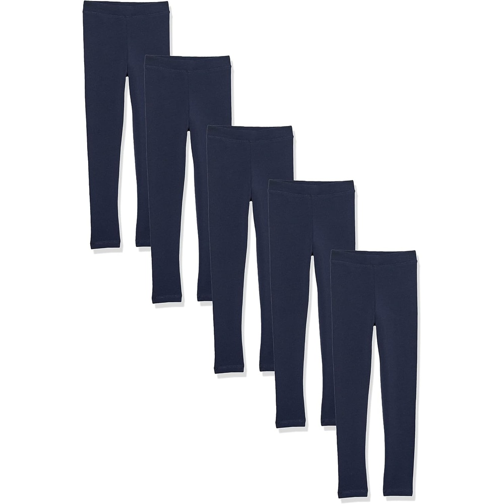 image:imageAmazon Essentials Girls Cotton Stretch Leggings Multipacks5pack Navy