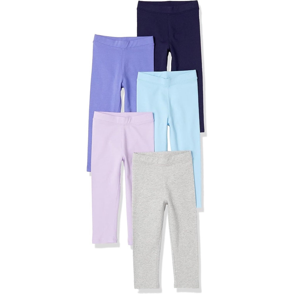 image:imageAmazon Essentials Girls Cotton Stretch Leggings MultipacksMulti Cool Tones