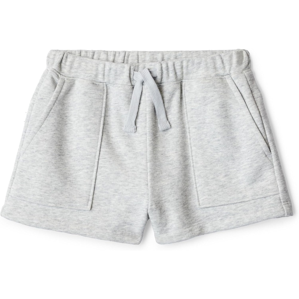 image:imageAmazon Essentials Girls French Terry Patch Pocket ShortsLight Grey Heather
