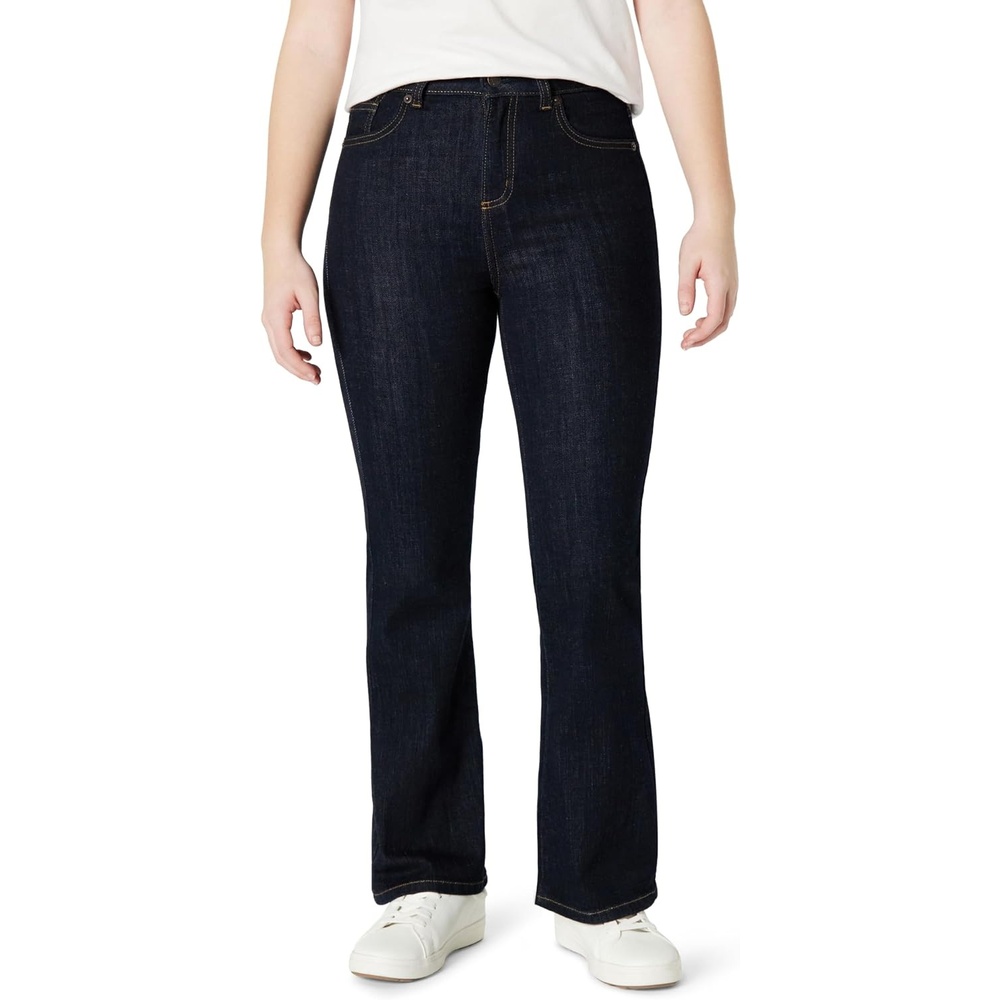 image:imageAmazon Essentials Girls High Stretch HighRise Flare JeanRinse