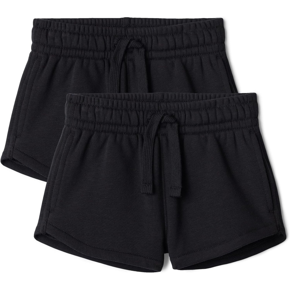 image:imageAmazon Essentials Girls and Toddlers French Terry Sweatshorts Pack of 2Black