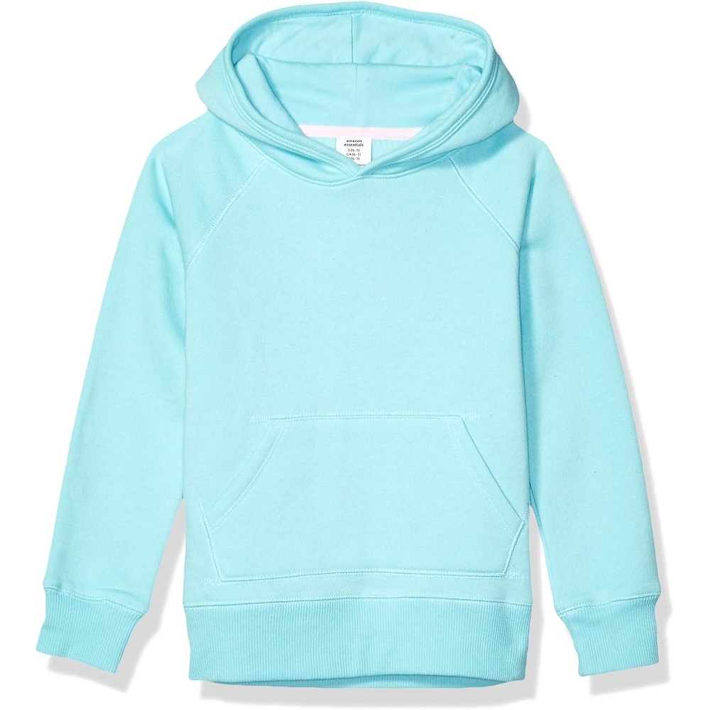 image:imageAmazon Essentials Girls and Toddlers Pullover Hoodie Sweatshirt with Kangaroo PocketAqua Blue