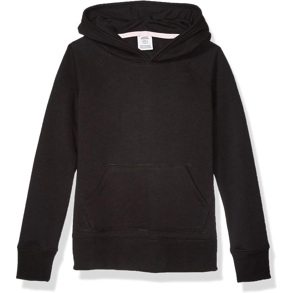 image:imageAmazon Essentials Girls and Toddlers Pullover Hoodie Sweatshirt with Kangaroo PocketBlack