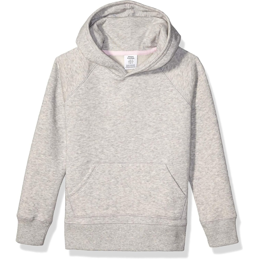 image:imageAmazon Essentials Girls and Toddlers Pullover Hoodie Sweatshirt with Kangaroo PocketLight Grey Heather