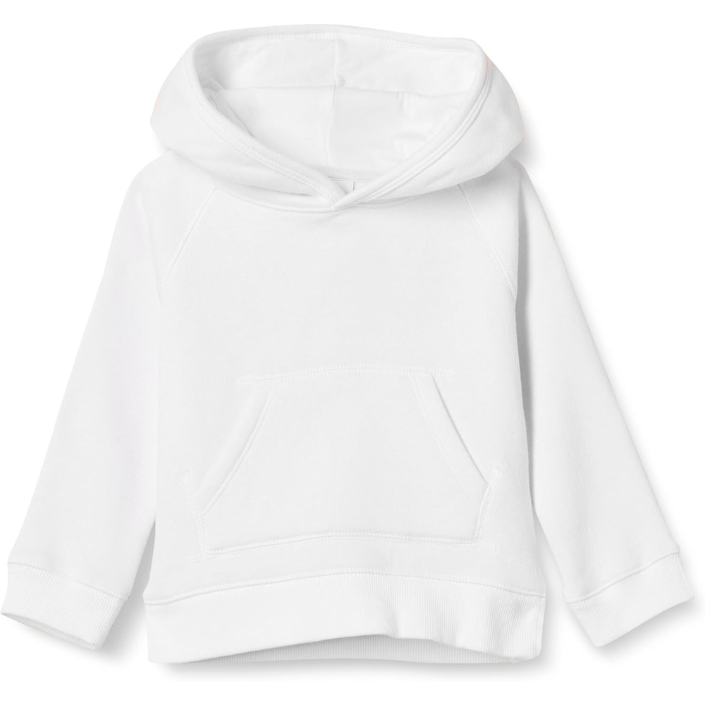 image:imageAmazon Essentials Girls and Toddlers Pullover Hoodie Sweatshirt with Kangaroo PocketWhite