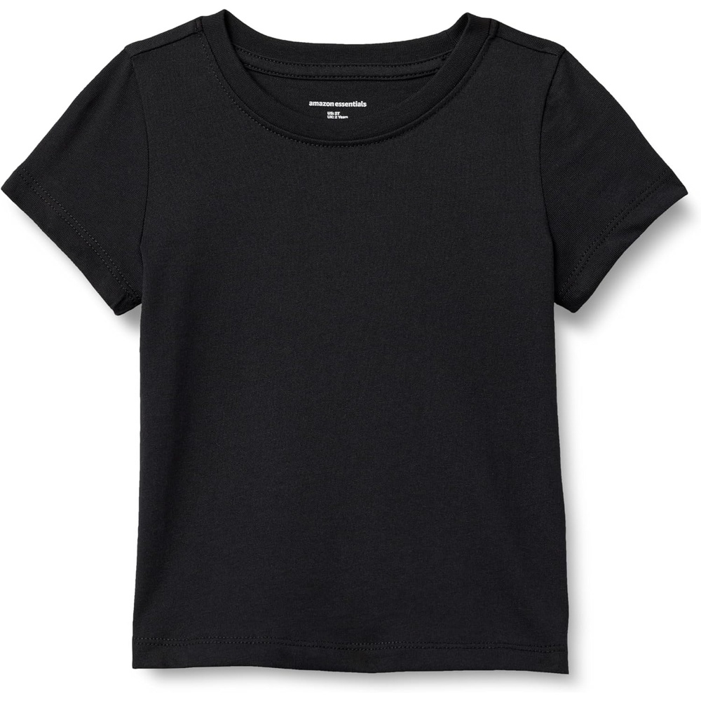 image:imageAmazon Essentials Girls and Toddlers ShortSleeve TShirtsBlack
