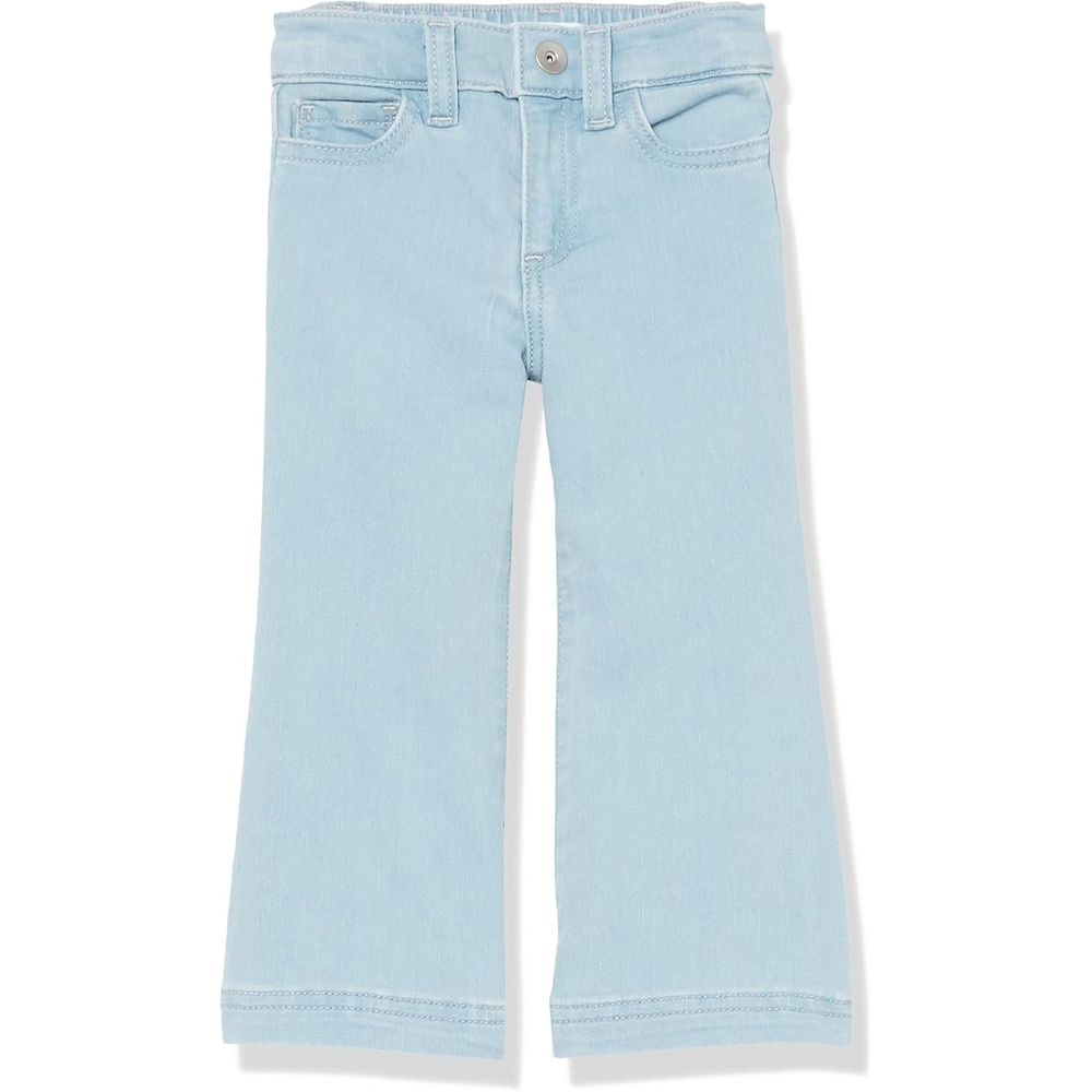 image:imageAmazon Essentials Girls and Toddlers Wide Leg Jeans with Elastic WaistLight Blue