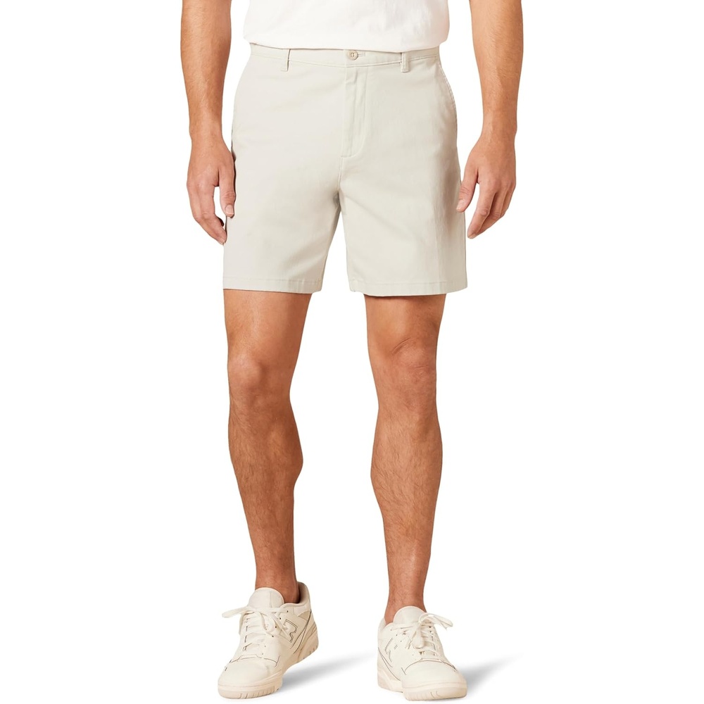 image:imageAmazon Essentials Mens 7 Stretch Chino ShortsStone