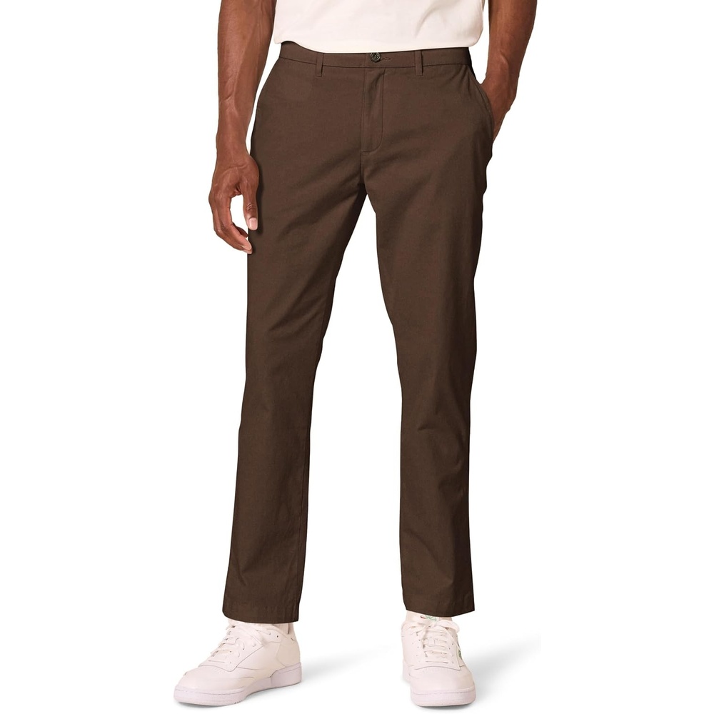 image:imageAmazon Essentials Mens AthleticFit Chino PantsBrown