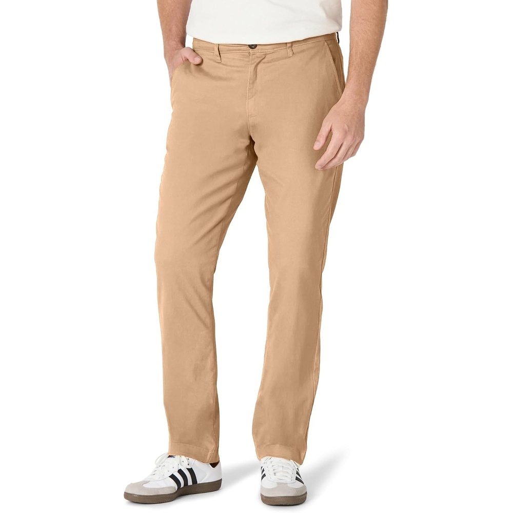 image:imageAmazon Essentials Mens AthleticFit Chino PantsDark Khaki