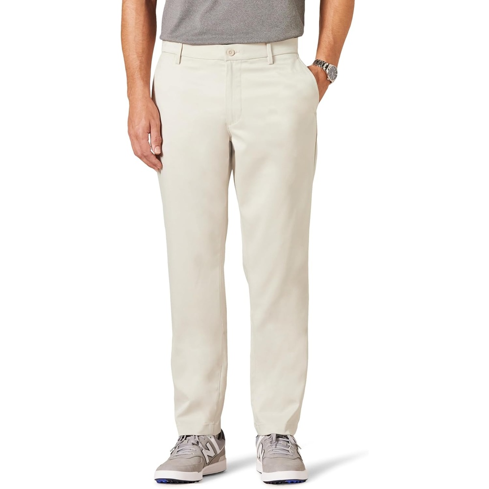 image:imageAmazon Essentials Mens AthleticFit MoistureWicking Stretch Golf Pants with Active Waistband Available in Big amp TallLight Grey