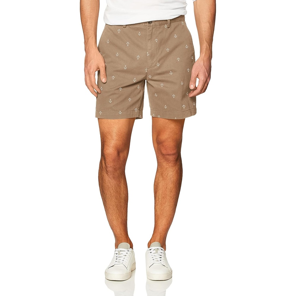 image:imageAmazon Essentials Mens ClassicFit 7 Short ShortsKhaki Brown Anchor