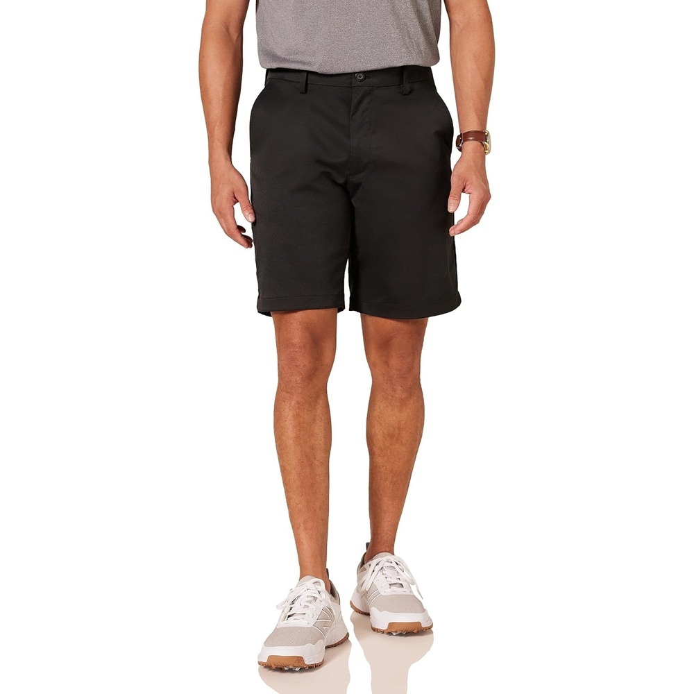 image:imageAmazon Essentials Mens ClassicFit 9 Inseam MoistureWicking Golf Shorts Functional Pockets Available in Big amp TallBlack