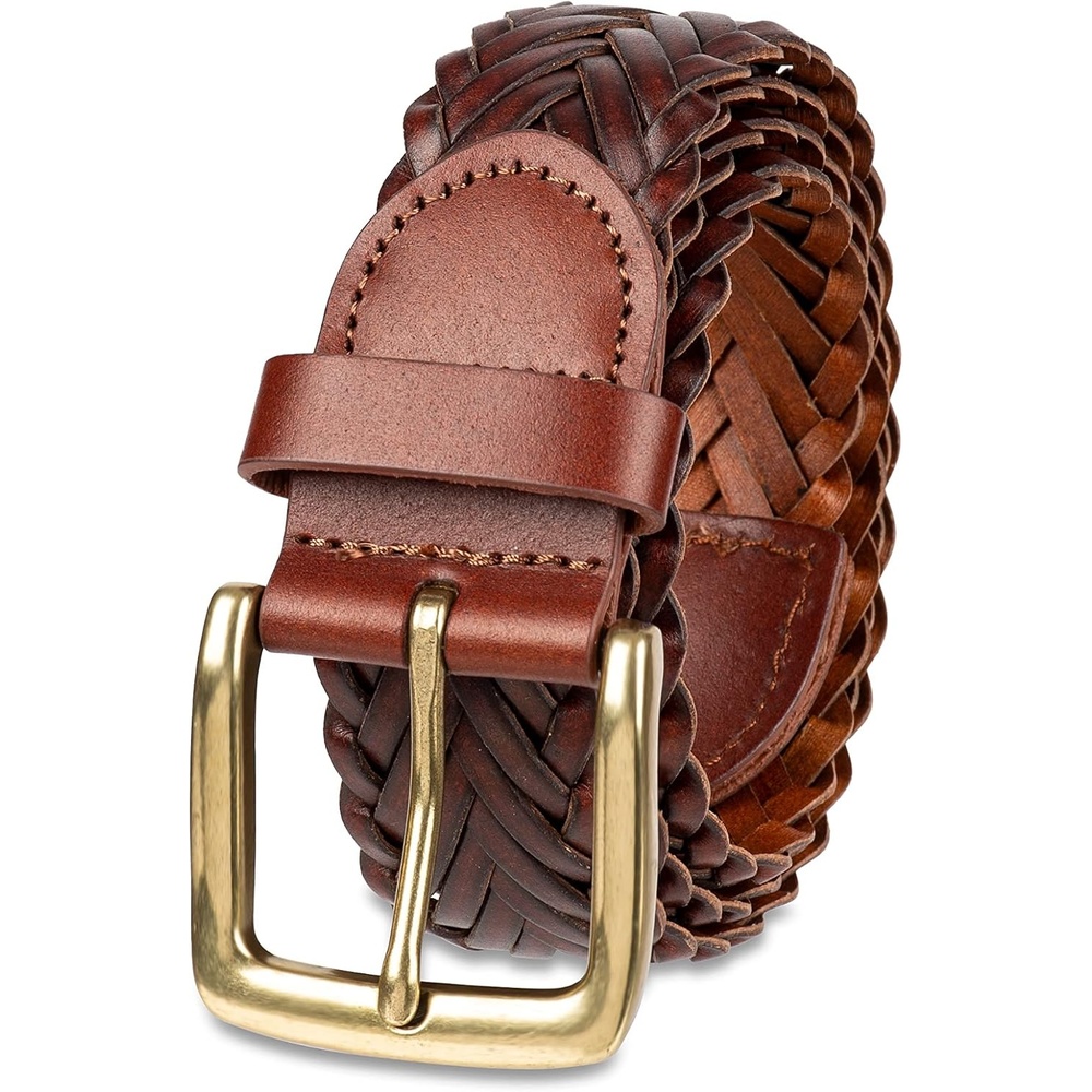 image:imageAmazon Essentials Mens Fully Adjustable Braided Casual Dress BeltBrown