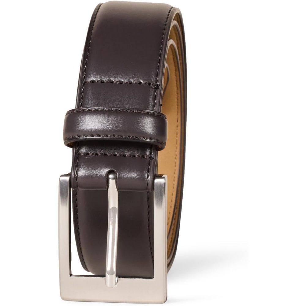 image:imageAmazon Essentials Mens Leather Belt with Metal Buckle Classic Work StyleDark Brown