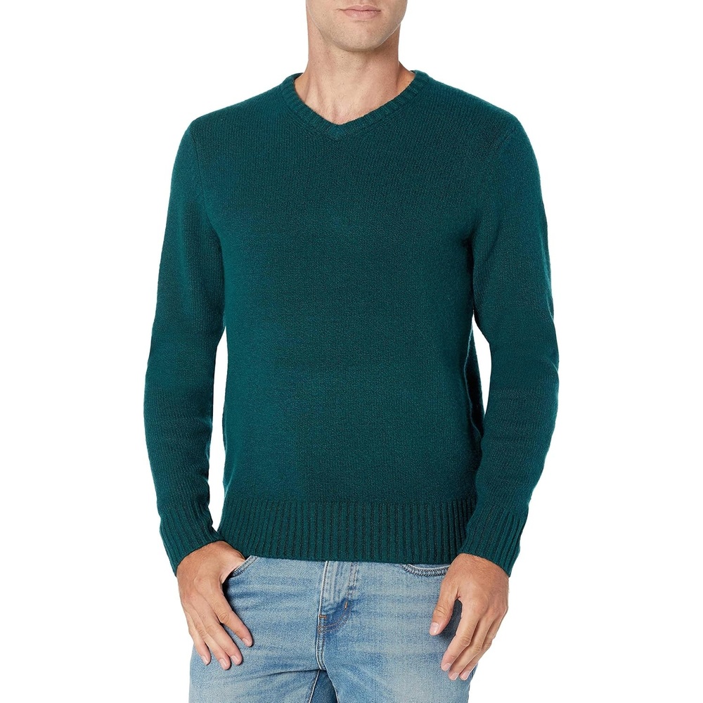 image:imageAmazon Essentials Mens LongSleeve Soft Touch SweaterForest Green