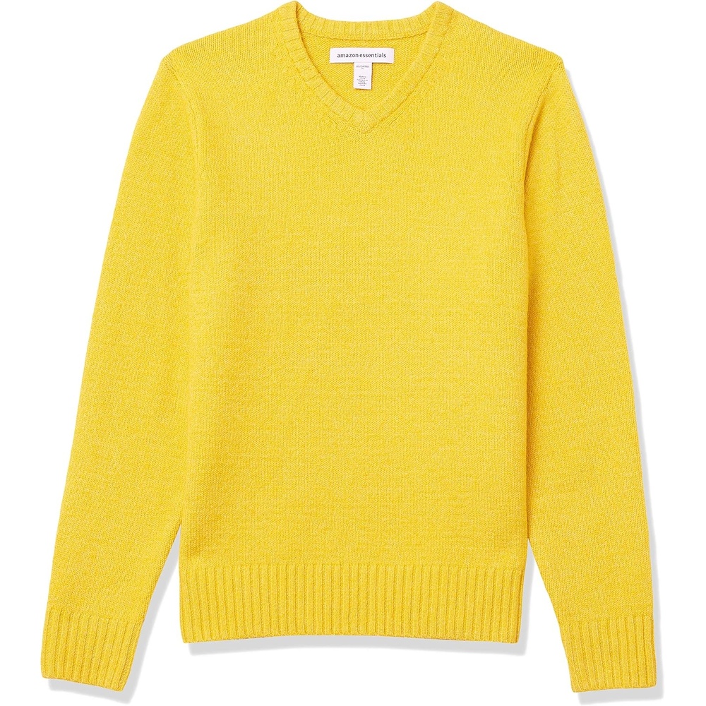 image:imageAmazon Essentials Mens LongSleeve Soft Touch SweaterYellow