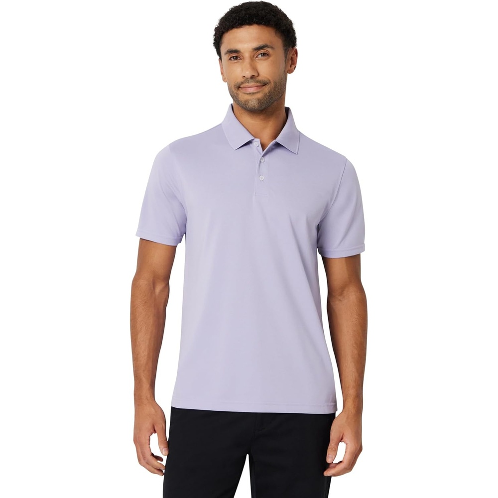 image:imageAmazon Essentials Mens Moisture Wicking Golf Polo Shirt Short Sleeve SlimFit QuickDry Active WearLilac