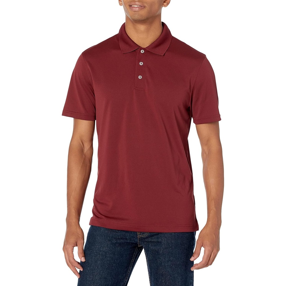 image:imageAmazon Essentials Mens Moisture Wicking Golf Polo Shirt Short Sleeve SlimFit QuickDry Active WearPort