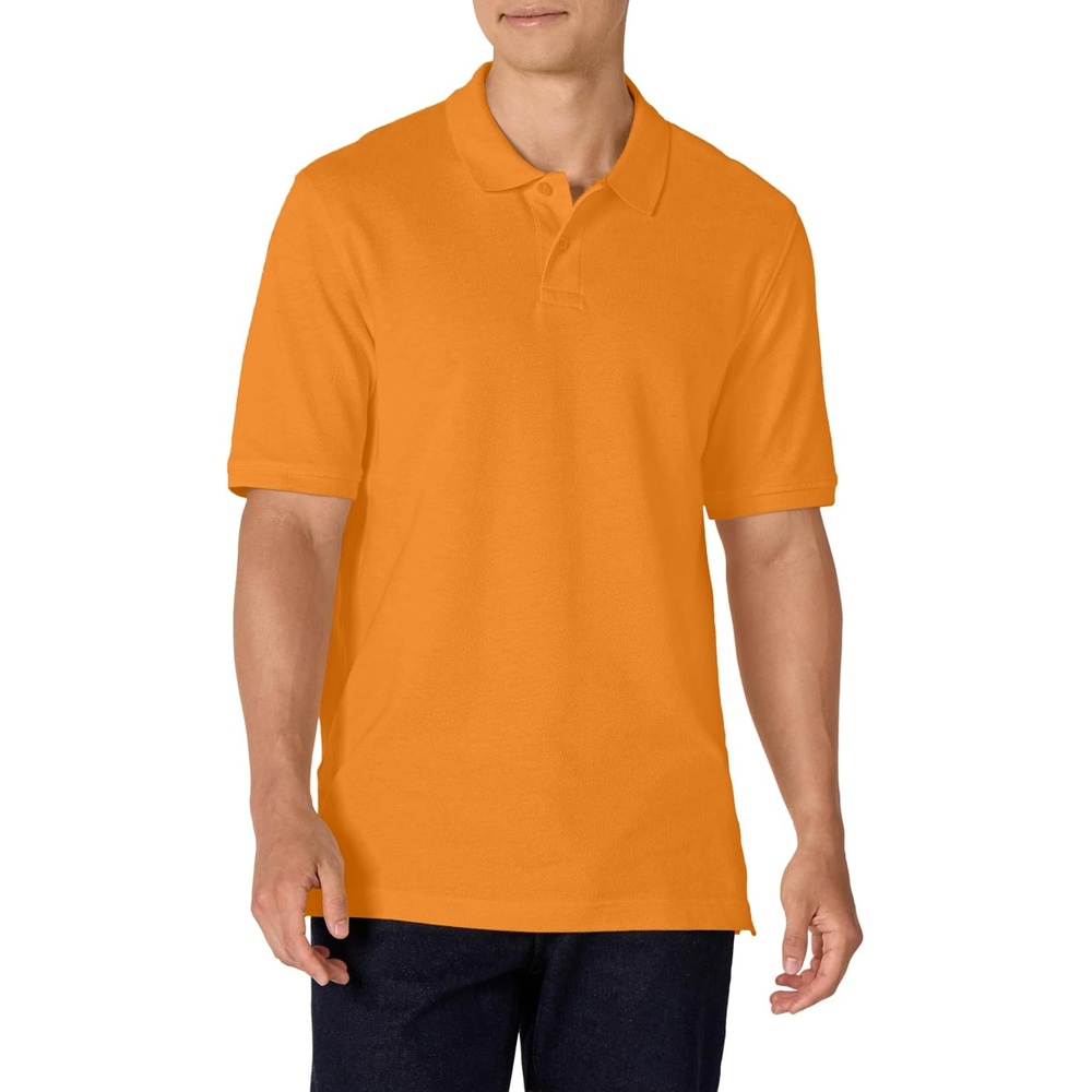image:imageAmazon Essentials Mens RegularFit Short Sleeve Cotton Pique Polo Shirt Available in Big amp TallApricot Orange