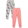 Amazon Essentials Disney | Marvel | Star Wars | Princess Girls and Toddlers’ Fleece Jogger Sweatpants, Pack of 2(2-pack Minnie Icons)