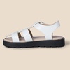 Amazon Essentials Girls’ Closed Toe Fisherman Sandals(Off-white Faux Leather)