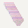 Amazon Essentials Girls’ Cotton Jersey Bikini Underwear(Lilac/ Rainbow/ Stripes)