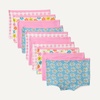 Amazon Essentials Girls’ Cotton Jersey Boxer Brief Underwear(Gingham/ Flower/ Pink)