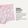 Amazon Essentials Girls’ Cotton Jersey Boxer Brief Underwear(Lilac/ Rainbow/ Stripes)