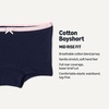 Amazon Essentials Girls’ Cotton Jersey Boxer Brief Underwear(Spot/ Stripe/ Navy)