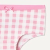 Amazon Essentials Girls’ Cotton Jersey Hipster Underwear(Gingham/ Flower/ Pink)