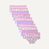 Amazon Essentials Girls’ Cotton Jersey Hipster Underwear(Lilac/ Rainbow/ Stripes)