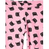 Amazon Essentials Girls’ Cotton Stretch Leggings, Multipacks(5-pack Pink Cat)