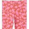 Amazon Essentials Girls’ Cotton Stretch Leggings, Multipacks(5-pack Pink Leaves)